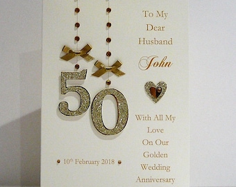 FALOGI Biglietto di auguri per il 40° anniversario di matrimonio, regalo per lui marito, biglietto di auguri per il 40° anniversario di matrimonio, biglietto con incisione in metallo