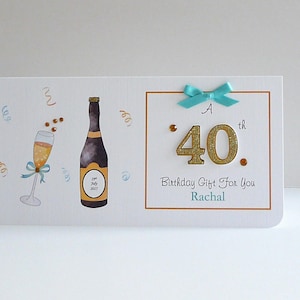 Personalisierte Geburtstag Geld/Geschenk/Gutschein Brieftasche alle Altersgruppen verfügbar