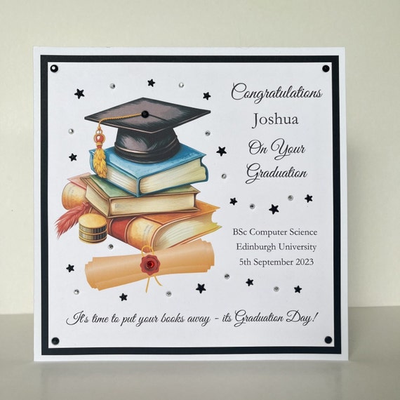 Graduation Card Personalised Large 21 X 21 Size - Etsy Graduation Card Personalised Large 21 X 21 Size - Etsy