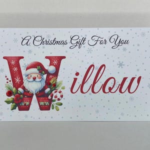 Regalo de Navidad/Monedero de dinero personalizado hecho a mano con sobre
