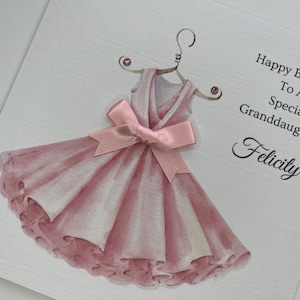 Cartão de aniversário para filha/neta/sobrinha etc. com envelope personalizado