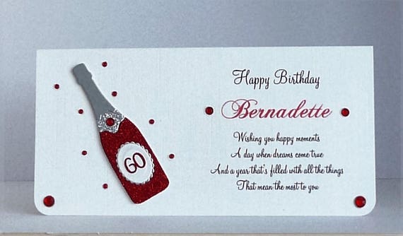 Handmade Personnalisé Femelle Carte D/'Anniversaire 18th 21st 30th 40th 50th 60th