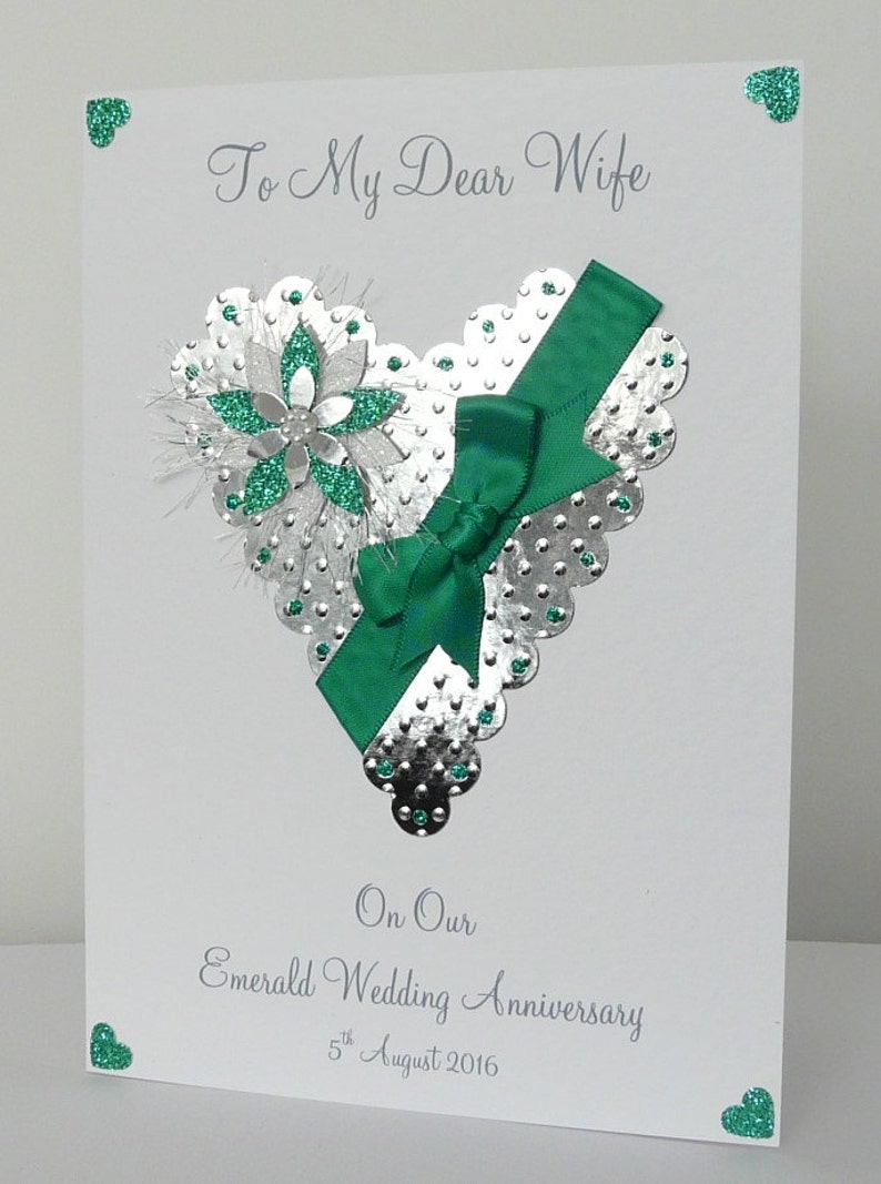 Wedding Anniversary Card 25th30th40th50th55th60th65th70th Personalised With or Without a Box for WifeHusbandFriends Etc