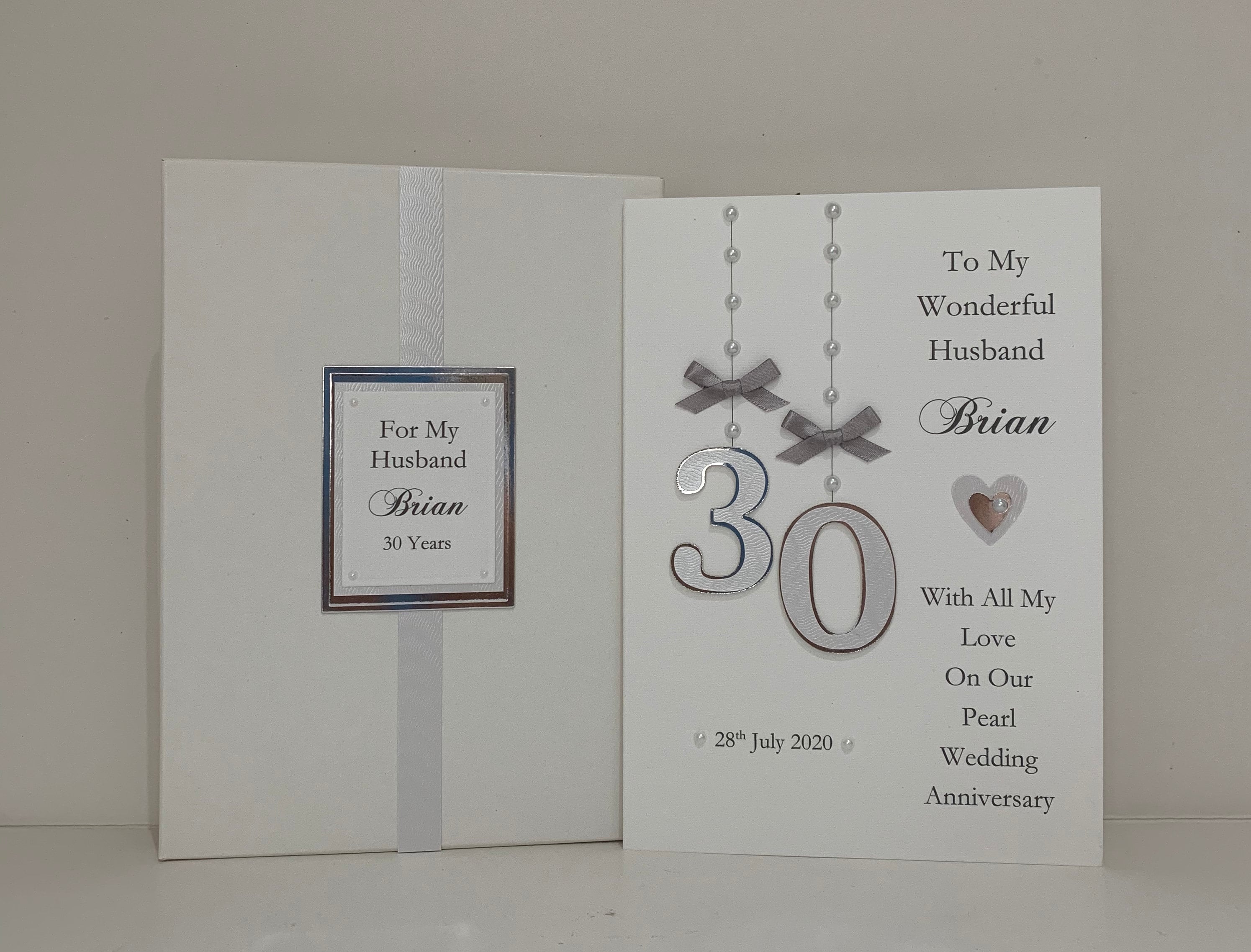 30th Pearl or Any Years Details about   Personalised Handmade Wedding Anniversary Card 