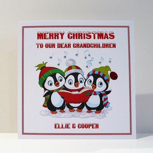 Carte de Noël pour fils/petit-fils/petite-fille/fille/nièce etc. personnalisée