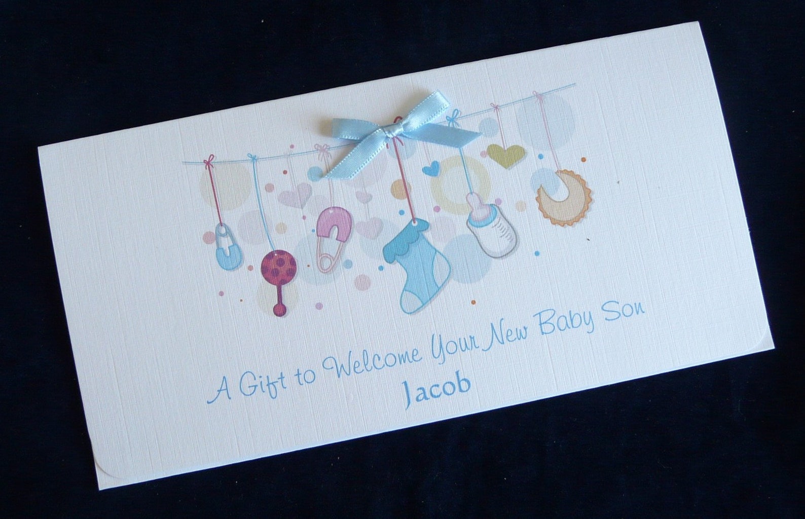 Personalised New Baby Gift/money/voucher Wallet Blue or Pink Etsy UK