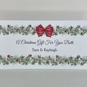 Carteira de presente/dinheiro de Natal embelezada com pedras preciosas e envelope personalizado feito à mão