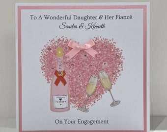 Engagement Card Large 8x8 inches Congratulations Personalised with names and Date if required