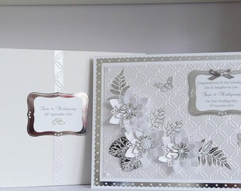 Wedding Day Card Large A4 Handmade Personalised Boxed for Son/Daughter/Granddaughter/Grandson/Special Couple/Friends