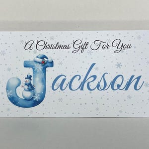 Presente de Natal/Carteira de dinheiro personalizada feita à mão com envelope