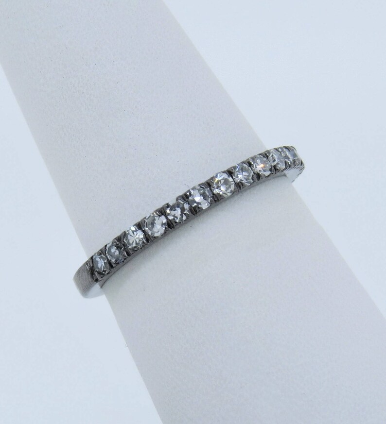 14K White Gold Black Rhodium Diamond Wedding Band – Anniversary ...
