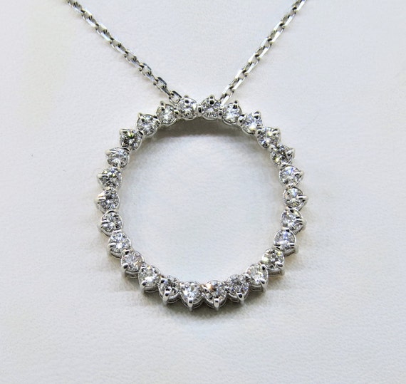 14K White Gold 0.70ct Diamond Circle of 