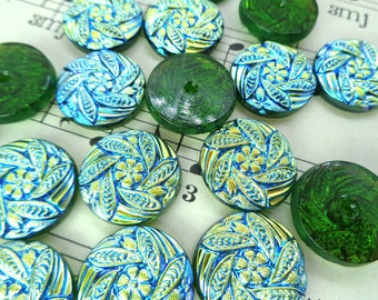#A32 10X8MM OVAL CZECH GLASS RUB DOMED CABOCHONS 18PC #A32 10X8MM OVAL CZECH GLASS RUB DOMED CABOCHONS 18PC