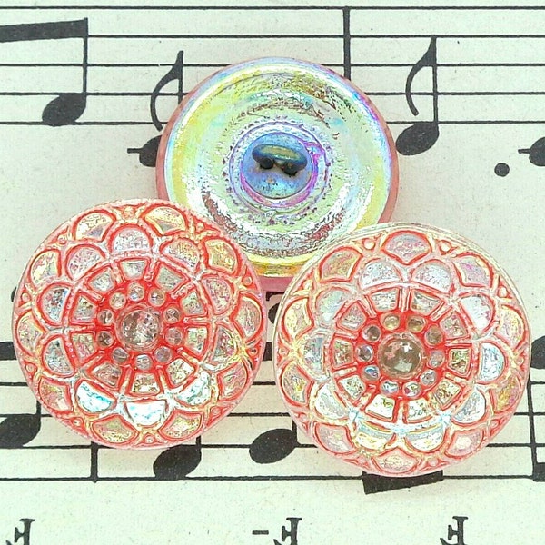Pink Glass Button - Etsy
