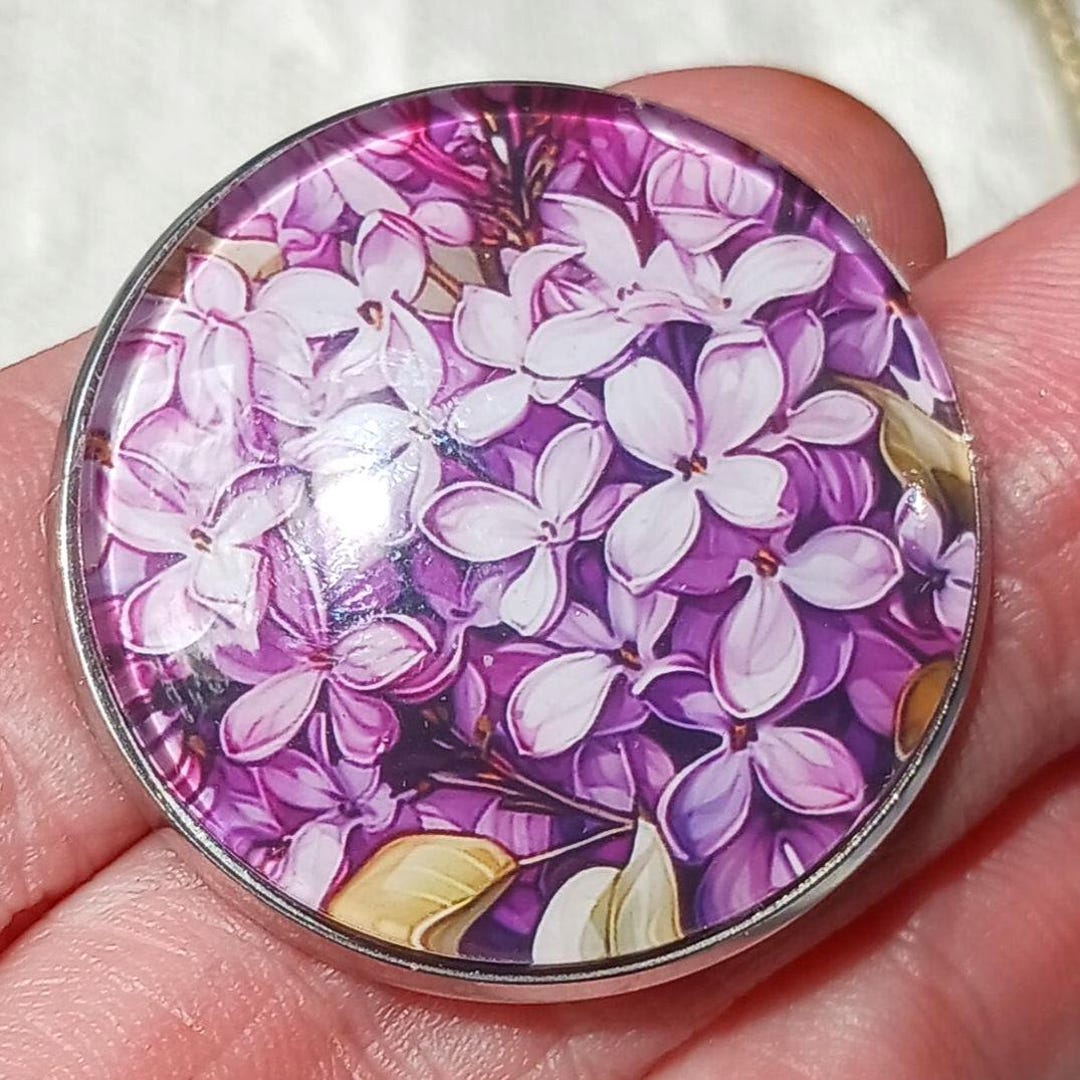 Modern Glass Dome Button 30mm Bubble Button Collectable Image Under ...