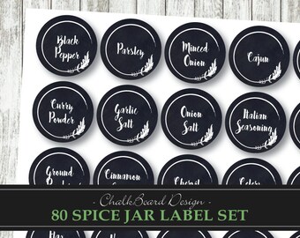 spice jar labels etsy labels for spices