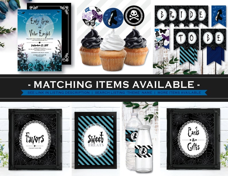 Corpse *skeleton Bride* Theme / Printable Water Bottle Labels / Death ...