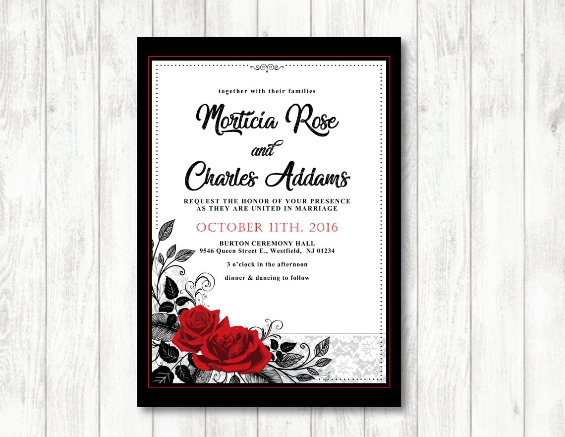 Two 'roses Intertwined' Theme printable Wedding | Etsy