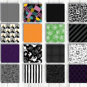 Nightmare *halloween Town* Theme Digital Paper Pack | Printable ...