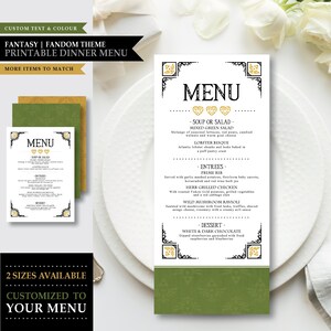 Menu imprimable du dîner de mariage de fantaisie *Hylian Heart* | Menu des desserts de fête | Liste des stations de bar à boissons | carte de table | Thème du jeu vidéo | PERSONNALISÉ