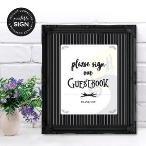 Nightmare * Meant To Be * Printable Gästebuch Zeichen | Digitales Schild Hochzeit Unser Gutes wünscht | Unterschreiben Sie unser Andenken | SOFORTIGER DOWNLOAD