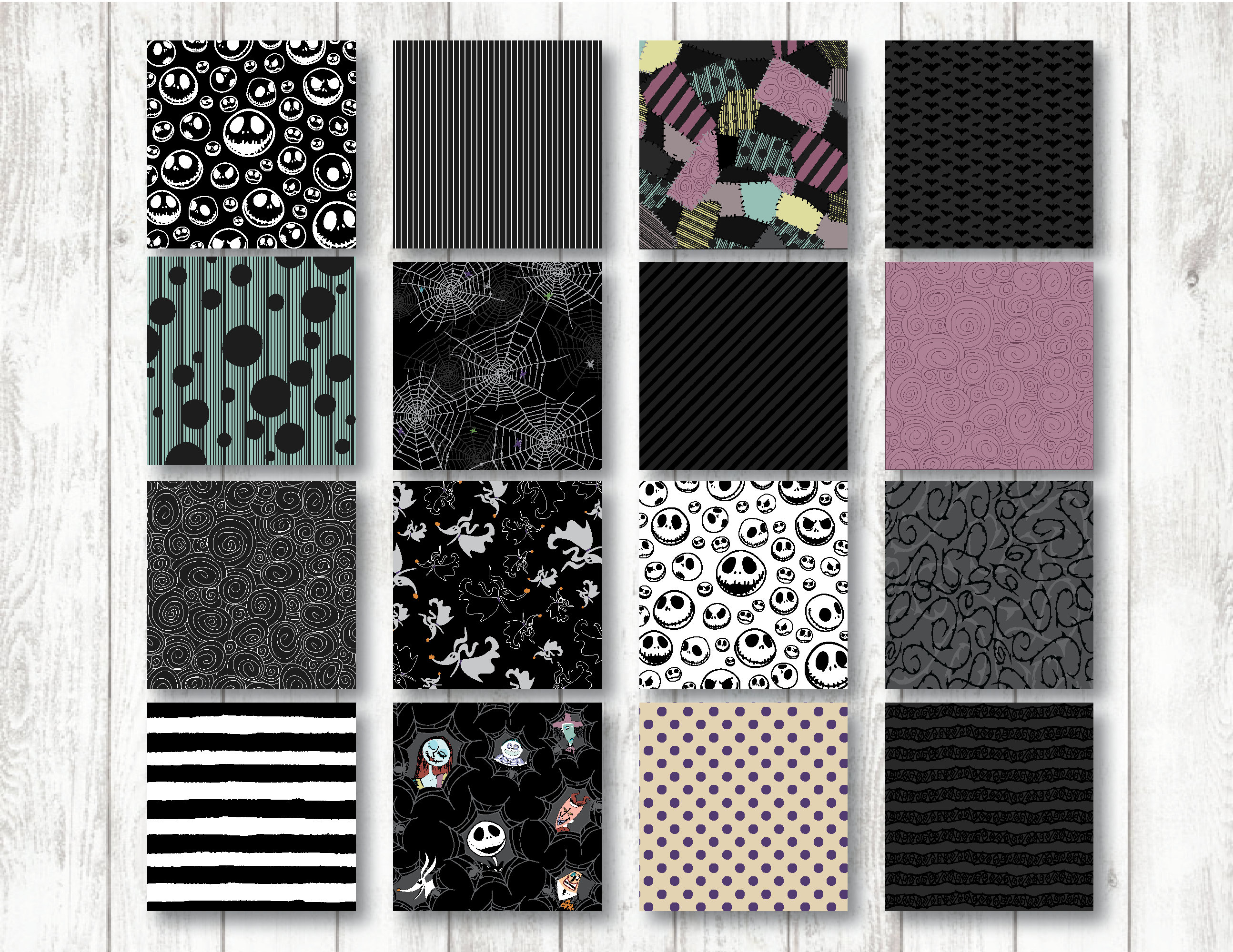Nightmare *halloween Pale* Theme Digital Paper Pack | Printable ...