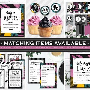 Nightmare Skellington Love Theme / Printable Baby Shower Game Card / Baby Word Search / Word Puzzles / Party Crossword / INSTANT DOWNLOAD image 3