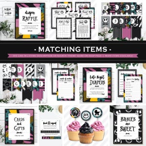 Nightmare *Skellington Love* Printable Baby Shower Game Card | Baby Word Search | Crossword Word Puzzle | Fun Party Game | INSTANT DOWNLOAD image 6