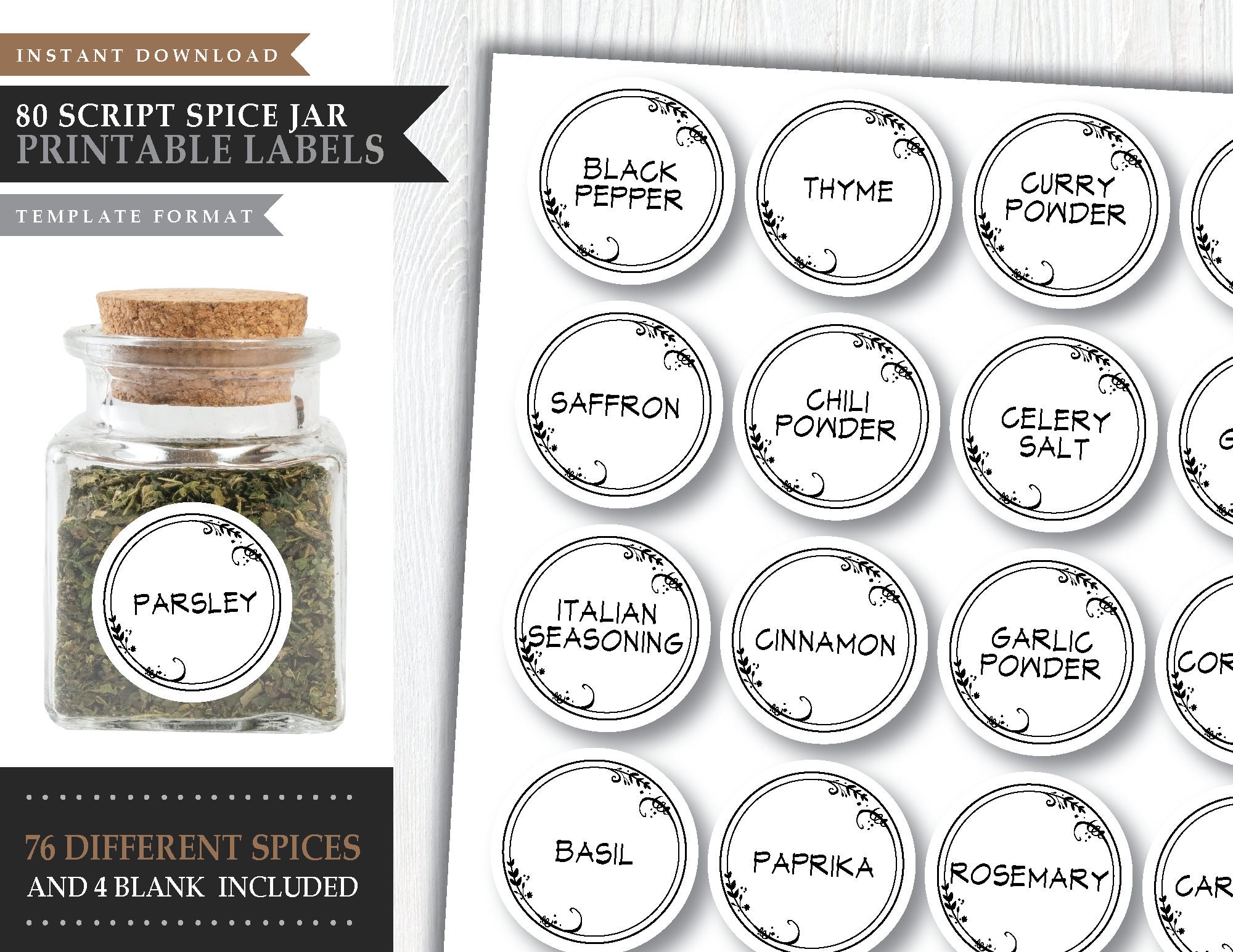 The Partiologist: Spice Jar Labels