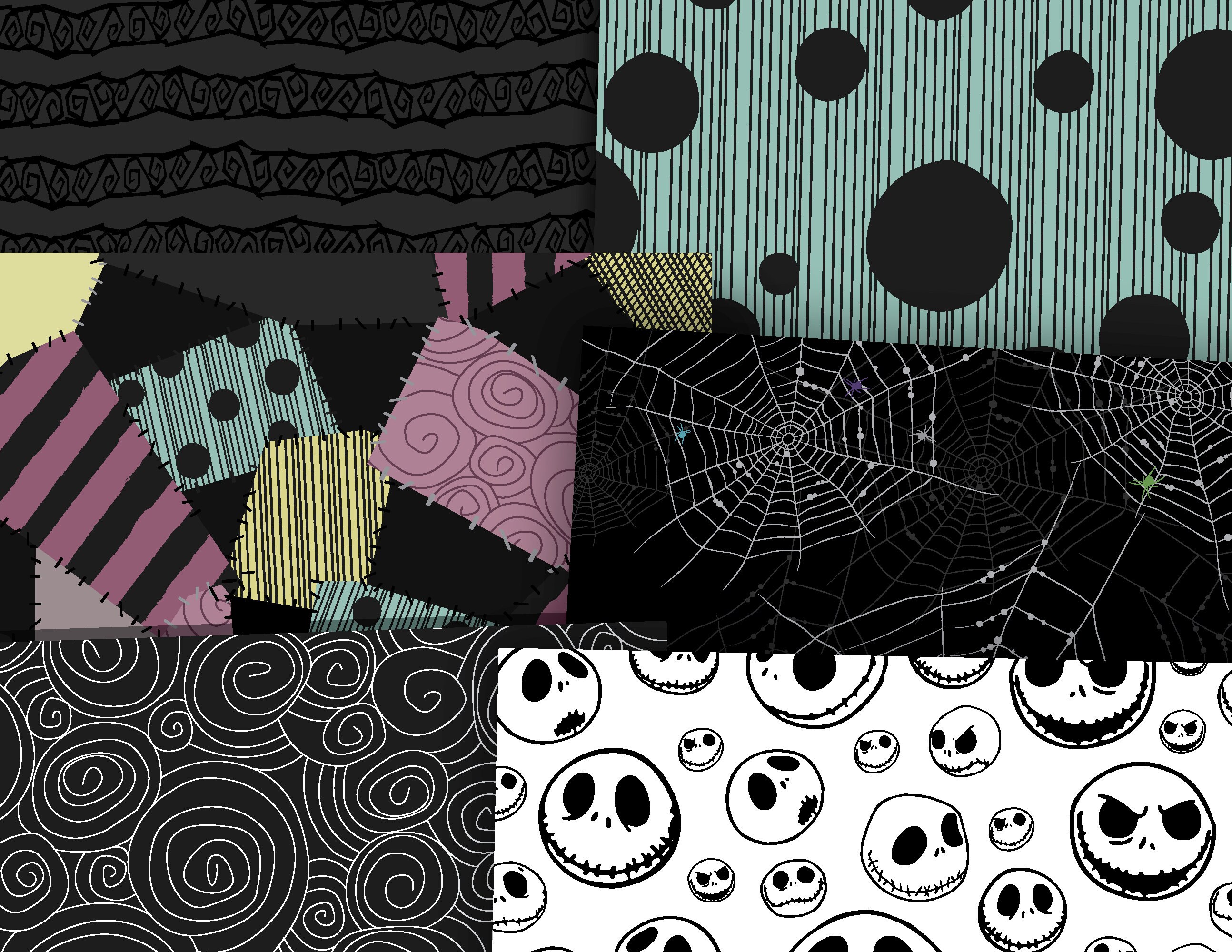 Nightmare *halloween Pale* Theme Digital Paper Pack | Printable ...