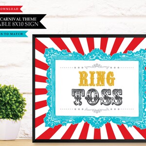 Carnival 'circus Clown' Theme printable Ring Toss - Etsy