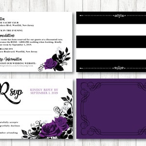 Two 'roses Intertwined' Theme printable Wedding - Etsy Canada