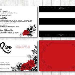 Two 'roses Intertwined' Theme printable Wedding - Etsy