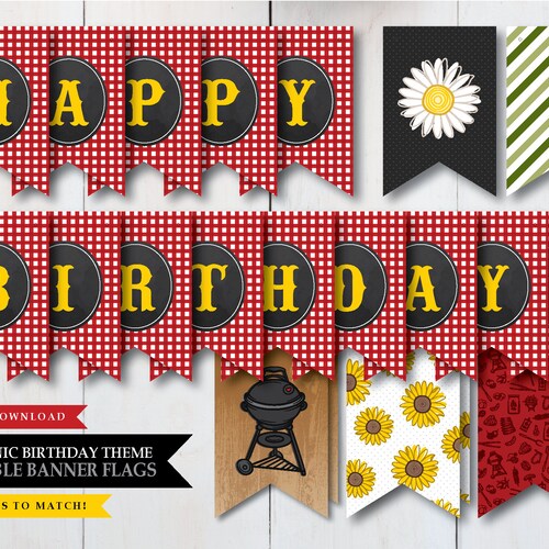 BBQ PRINTABLE Party Decorations Family Backyard Barbeque - Etsy