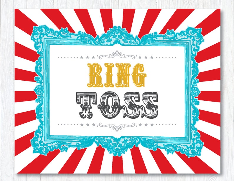 Carnival 'circus Clown' Theme printable Ring Toss - Etsy