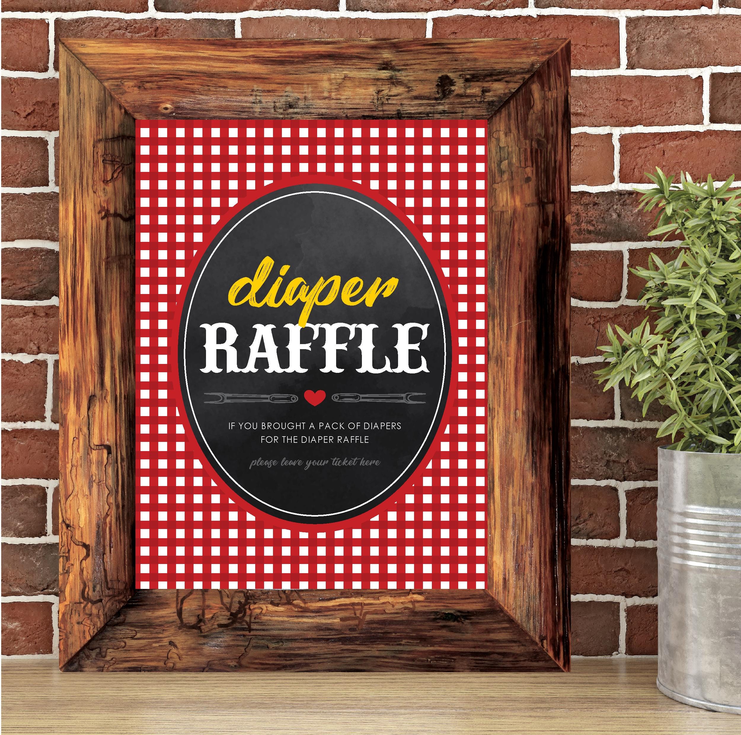 Baby-q BBQ Diaper Raffle Tickets & Sign | Printable Barbecue Party ...