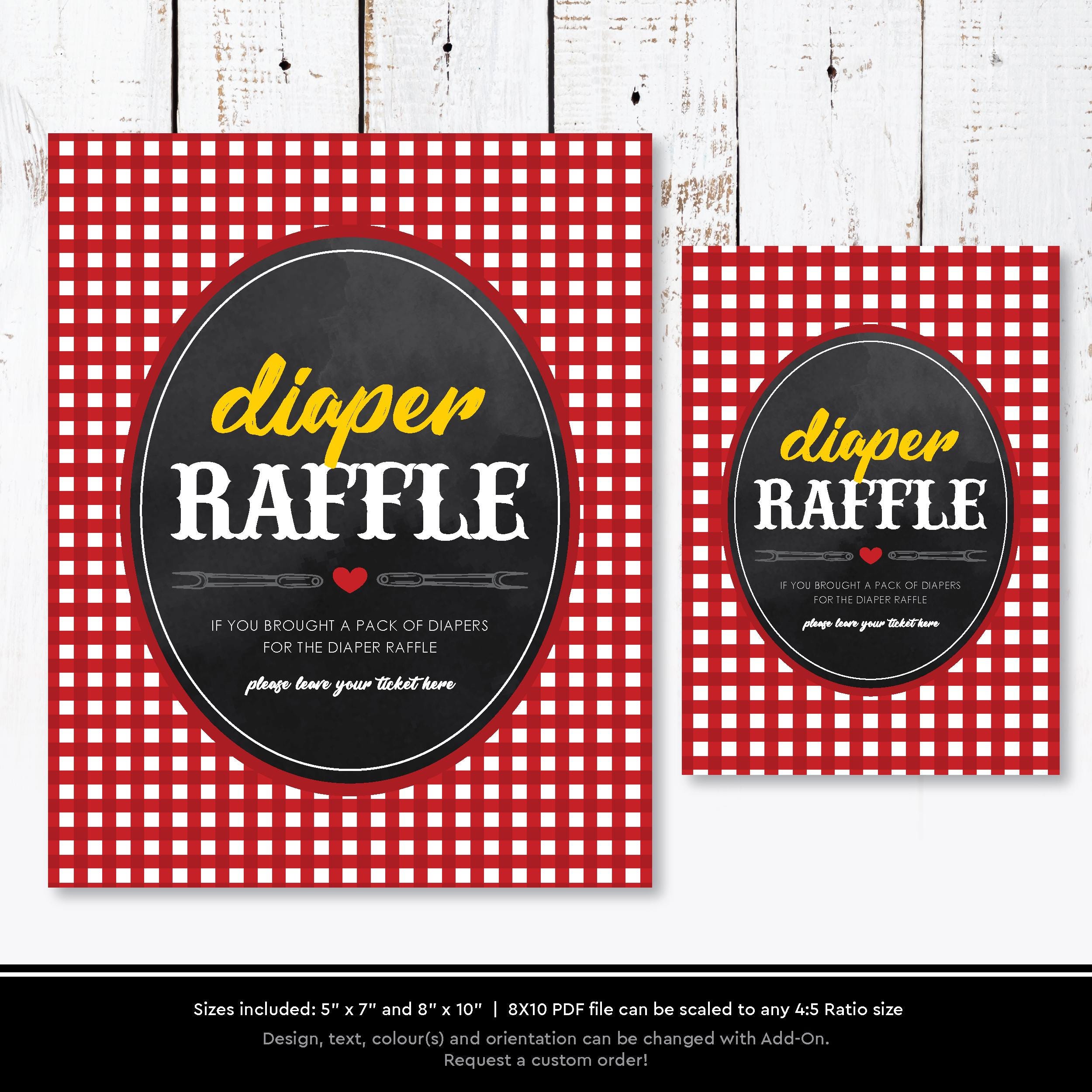 Baby-q BBQ Diaper Raffle Tickets & Sign | Printable Barbecue Party ...