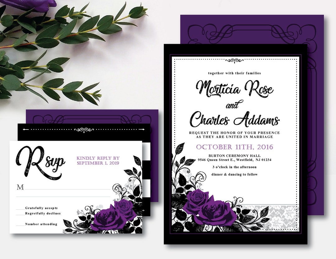 Two 'roses Intertwined' Theme printable Wedding - Etsy