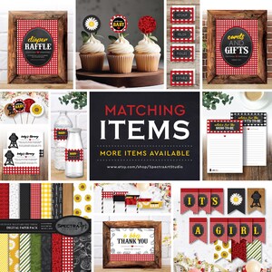 Baby-Q Cartes de jeu pour baby shower | Recherche de mots et brouillage barbecue imprimables | connaît mieux sa mère | Bingo au barbecue | Thème Vichy rouge : TÉLÉCHARGEMENT IMMÉDIAT image 11