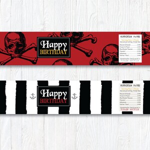 Pirate 'ahoy Matey' Theme *printable Birthday Bottle Labels* Drink ...
