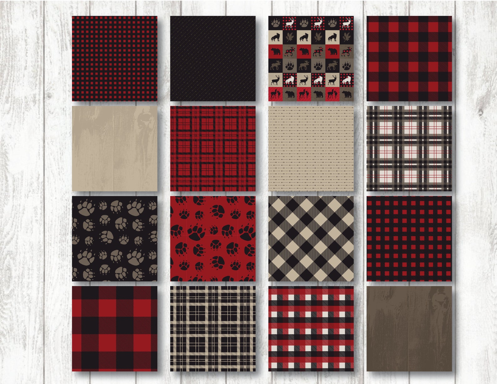 Lumberjack ‘red Flannel’ Theme printable Digital - Etsy