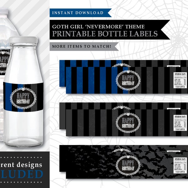 Wednesday Addams Water Bottle Label - Etsy Israel