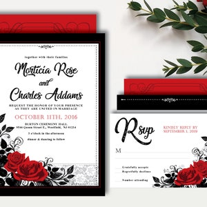 Two 'roses Intertwined' Theme printable Wedding | Etsy