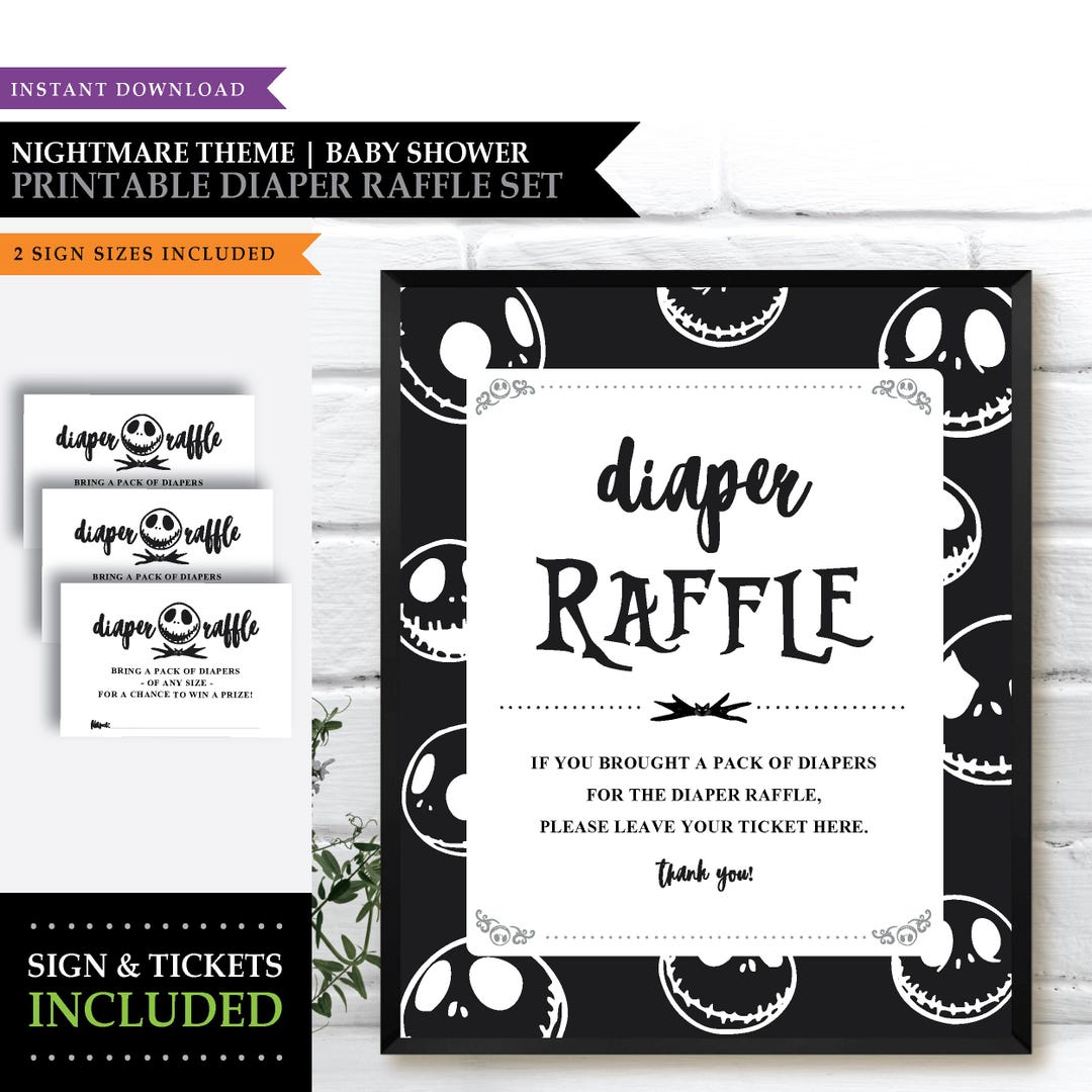 nightmare-halloween-town-printable-diaper-raffle-tickets-baby-shower-bottom-s-up-diaper-jackpot-party-game-sign-instant-download-etsy for Free Printable Halloween Raffle Tickets Nightmare *halloween Town* Printable Diaper Raffle Tickets | Baby Shower | Bottom's up Diaper Jackpot | Party Game Sign | INSTANT DOWNLOAD - Etsy for Free Printable Halloween Raffle Tickets