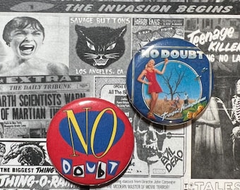 No Doubt pin set of 2 | 1 inch buttons | Gwen Stefani | Punk Ska Pins