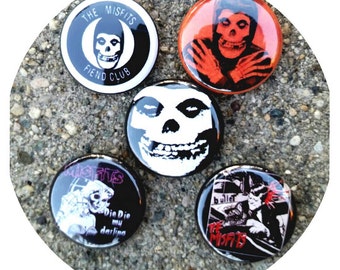 Misfits 5 1 inch pin set
