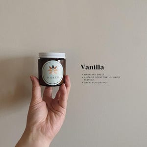 Natural Handmade Whipped Body Butter with Shea Butter and Hemp Seed Oil - Sustainably Made Moisturizing Cream - Vanilla