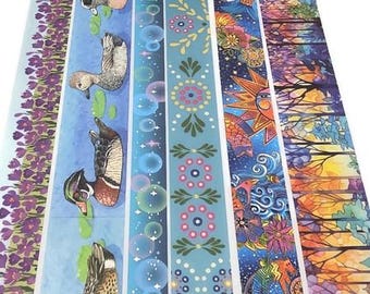 SAMPLE SIZE!  - Magic, Bubbles, Crocus, Sunset, Ducks, Celestial, Blue- Washi Tape - (24 inch sample)