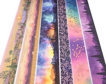 SAMPLE SIZE!  - Fall Landscape, Lace, Mountains, Constellations, Scenery - Washi Tape - (24 inch sample)
