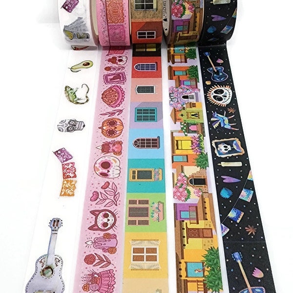 LAST CHANCE! SAMPLE! All Saints Day/Day of the Dead/Día de Muertos/Sugar Skulls - Washi Tape Samples (24 inches -sample size)